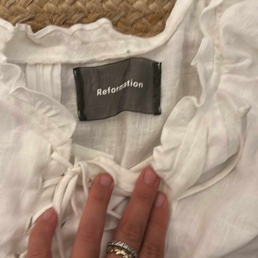Reformation Size 2 Linen Corset top - Picture 4 of 4